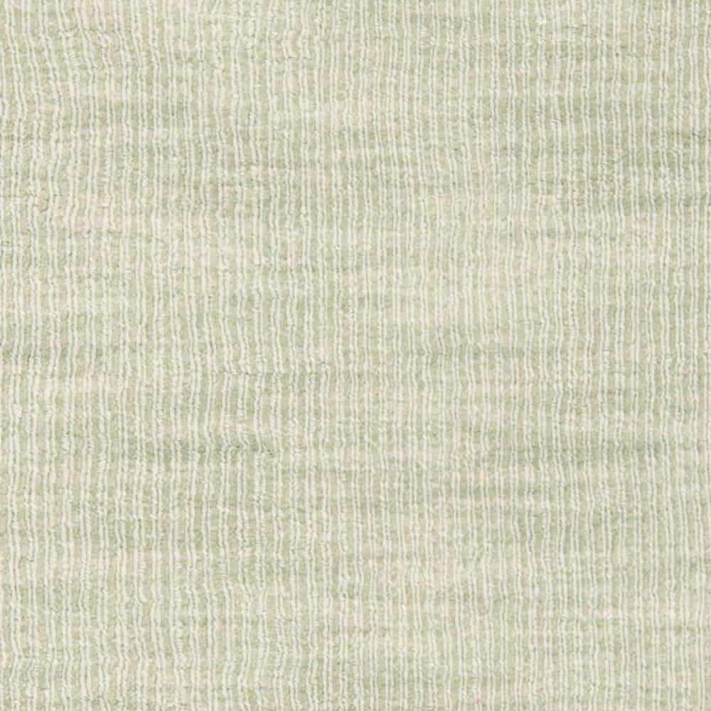 Beige and Green Hand-Tufted Wool Area Rug