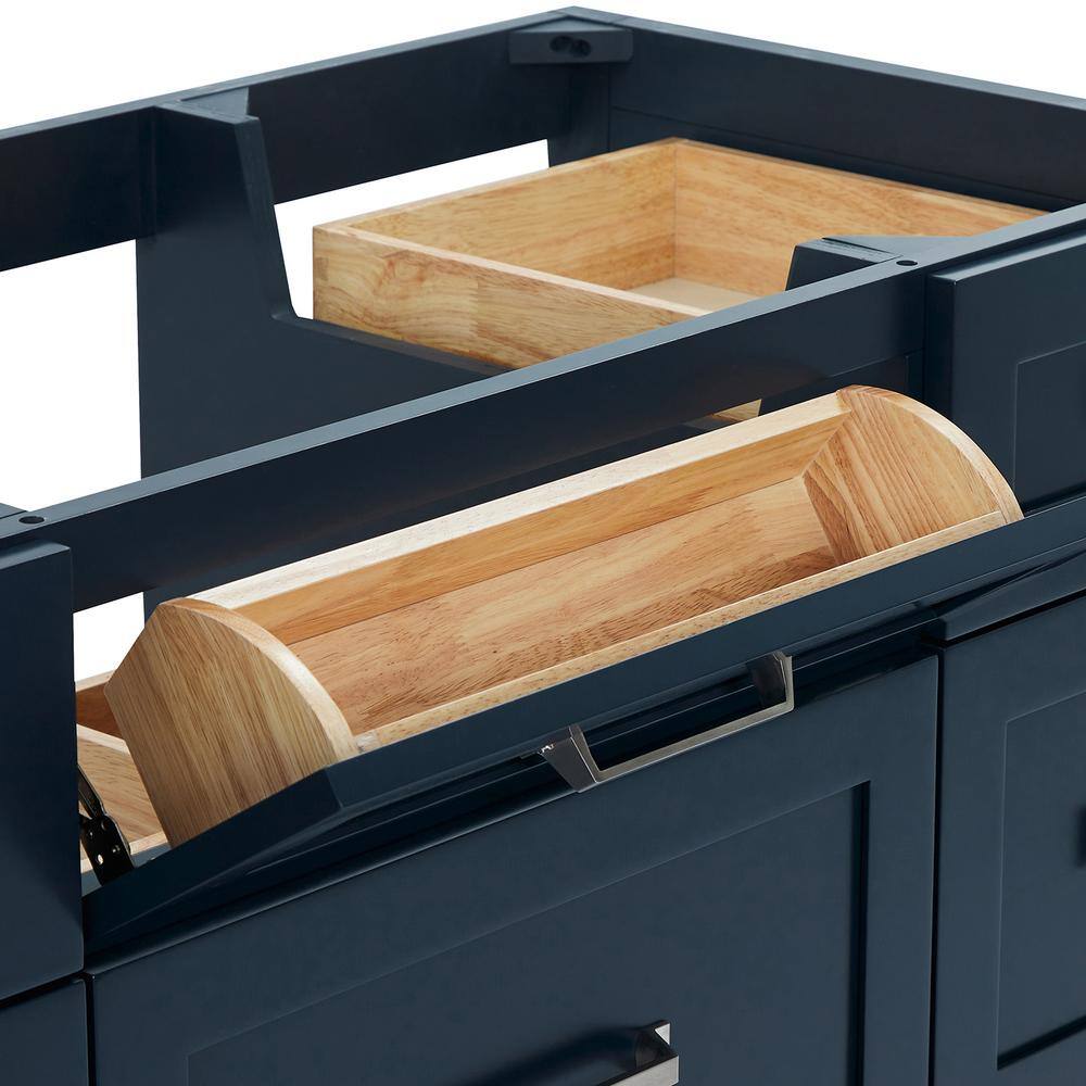 Monroe 60" Midnight Blue Freestanding Single Vanity Base