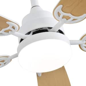 52 in. Integrated LED Indoor White Ceiling Fan with Light Kit and Remote Control