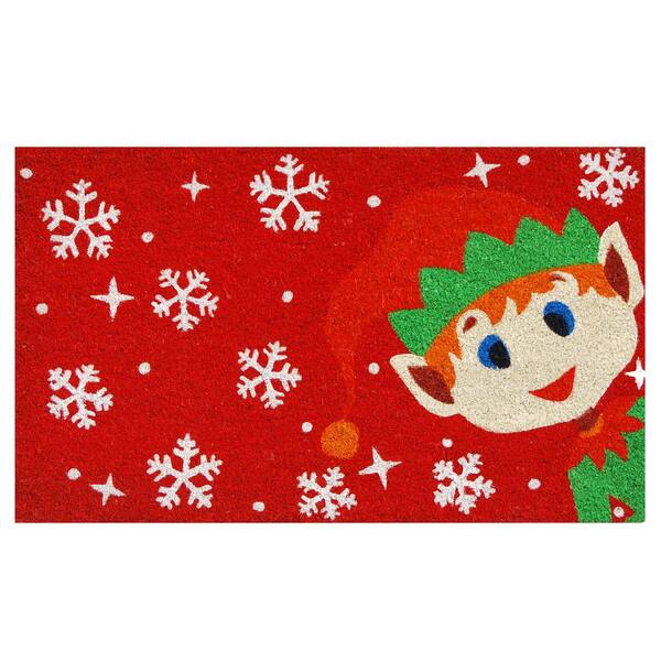 Calloway Mills Christmas Elf 17 in. x 29 in. Coir Door Mat