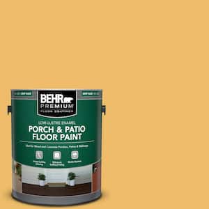 1 gal. Home Decorators Collection #HDC-MD-24 Luscious Lemon Low-Lustre Enamel Int/Ext Porch and Patio Floor Paint