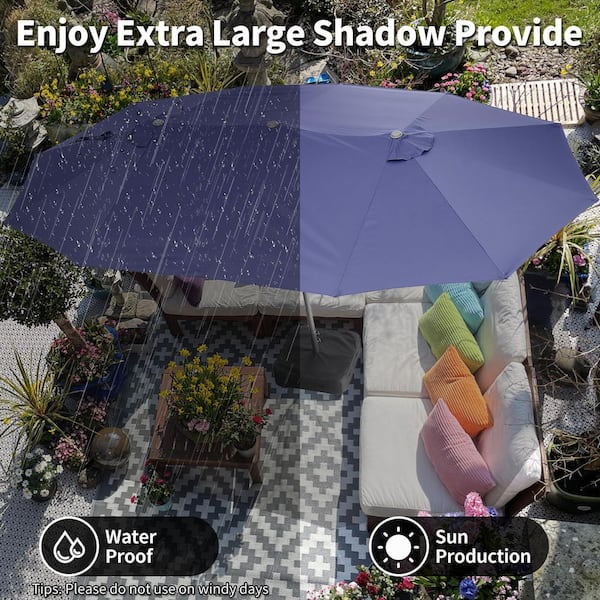 black friday patio umbrella Double-Sided Rectangular Patio Umbrella