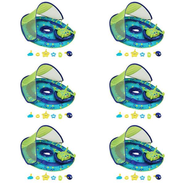 SwimWays Baby Spring Float Activity Center Pool Raft with Sun Canopy