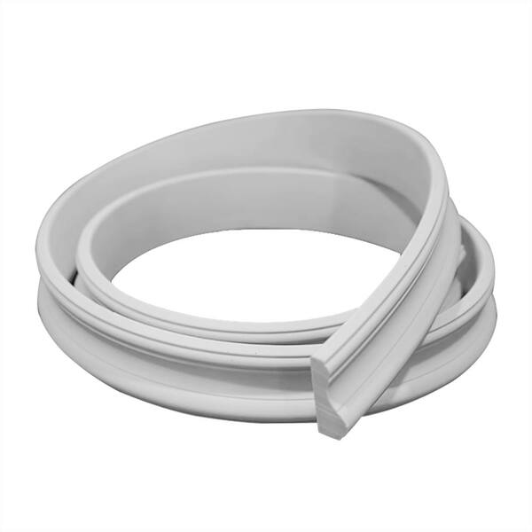 Wellco 1.6 in. x 0.6 in. x 118 in. Flexible Wall PVC Panel Moulding Trim for Wall Decor, White