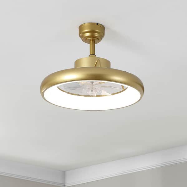 Loren 20 in. Indoor 6-Speed Metal Mobile-App/Remote-Controlled Dimmable Smart Integrated LED Gold Painting Ceiling Fan