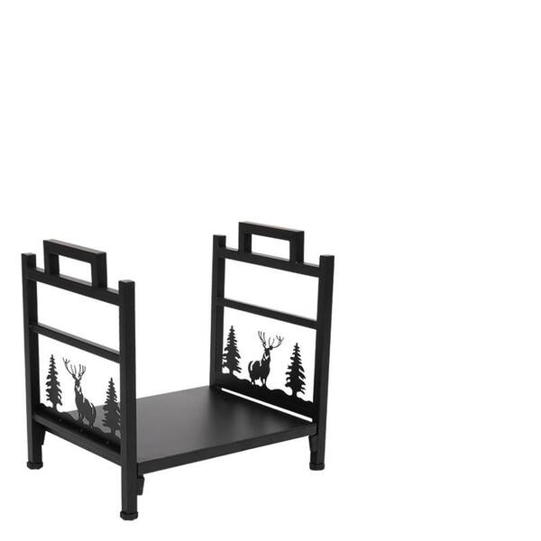 Wrought Iron Log Rack, Firewood Storage Holder, HeavyDuty Log Bin