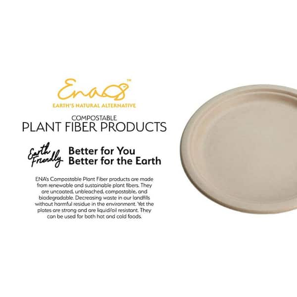 bUCLA 150pcs 10 Inch Paper Plates Heavy Duty Biodegradable Plates 100%  Compostable - Eco-Friendly Disposable White Paper Plates Made of Natural