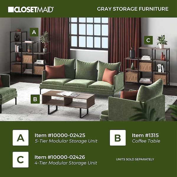 HETAO Ladder Step Bookcase, 4 Tier, 5 Shelves, Display Shelf For Living Room Or Office Industrial Black Metal And Wood Weathered Gray C8bb4074 80bd 4764 A057 867869d89fcf.d1fbdb774f935a0d1bec1ab22d7cdb71 - View #10