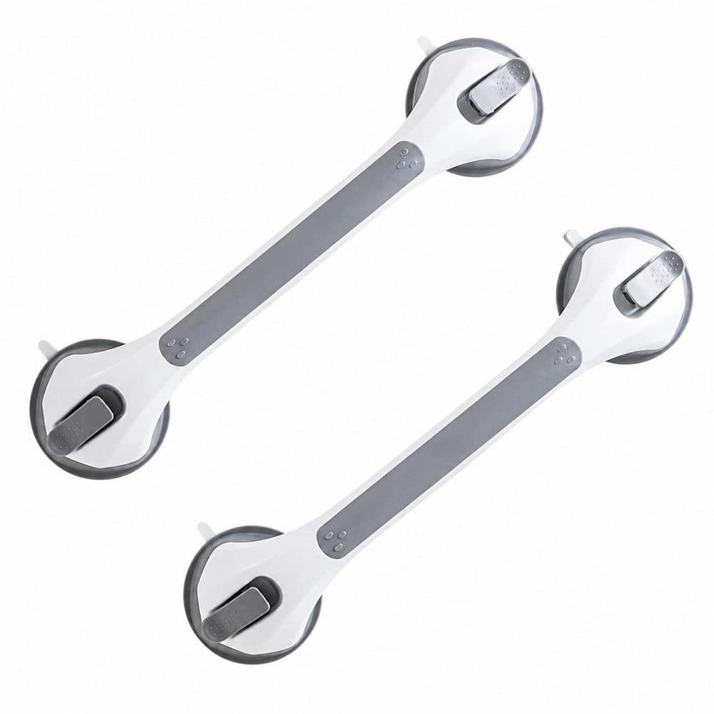 Suction Shower Grab Bars for Bathtubs and Showers, 2 Pack, 17 Inch Heavy Duty Waterproof Handrails, Drill Free, Gray price history on PriceWatchPro
