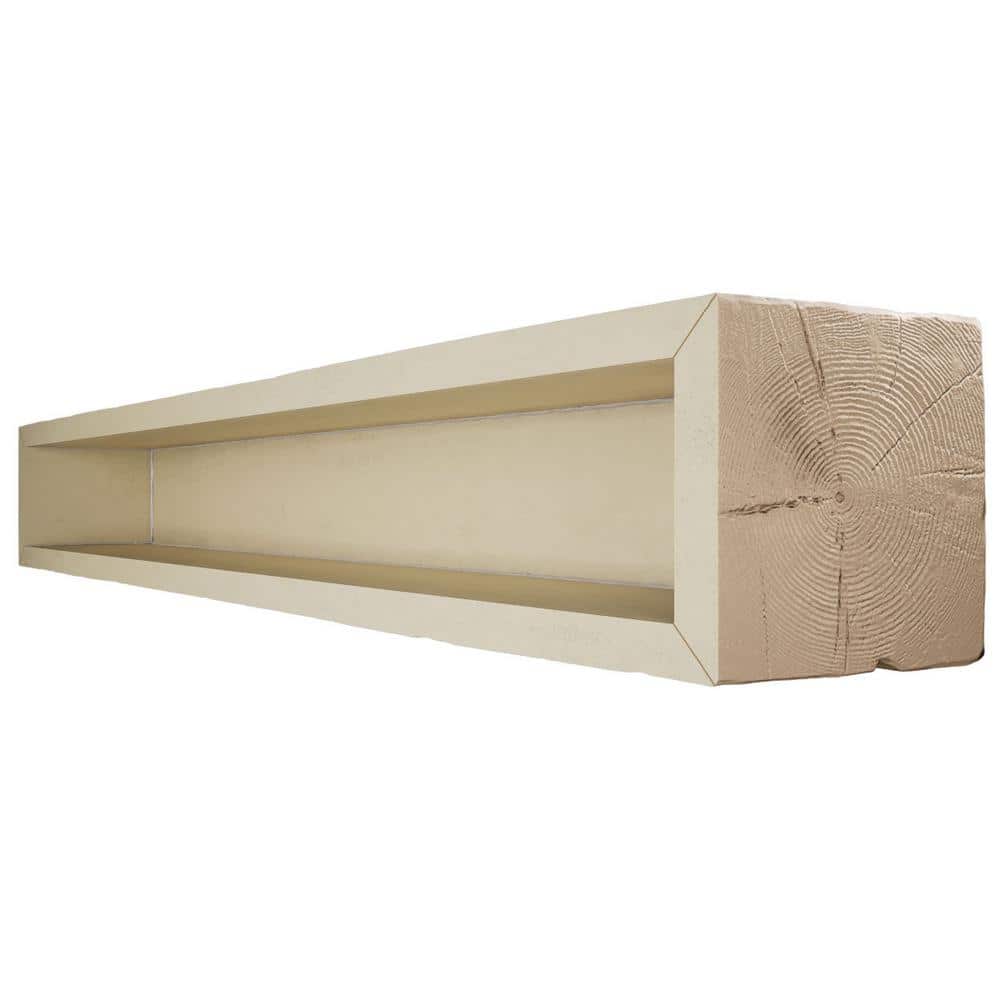 Hand Hewn Factory Prepped Faux Wood U-Beam, 4-in x 6-in x 8-ft