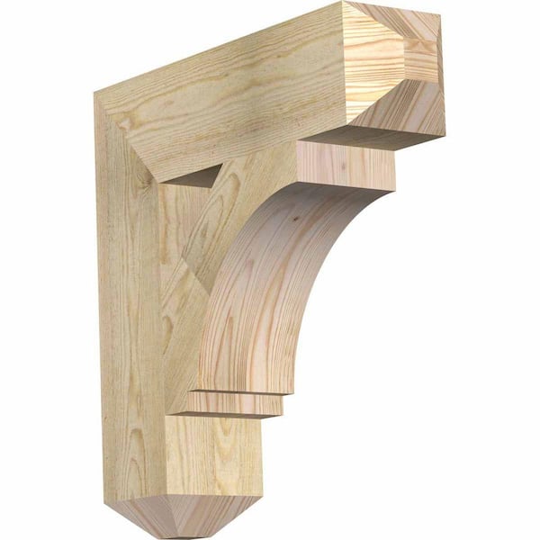 Ekena Millwork 6 in. x 24 in. x 24 in. Douglas Fir Imperial Craftsman Rough Sawn Bracket