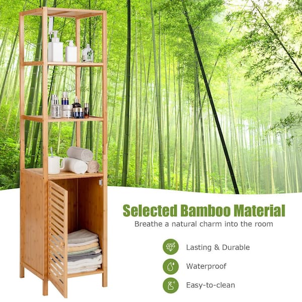 Bamboo Wall Cabinet Bathroom Storage Cabinet Wall Mounted with Adjustable  Shelves - China Cheap Bamboo Bathroom Storage Cabinet, Bamboo Bathroom  Cabinet