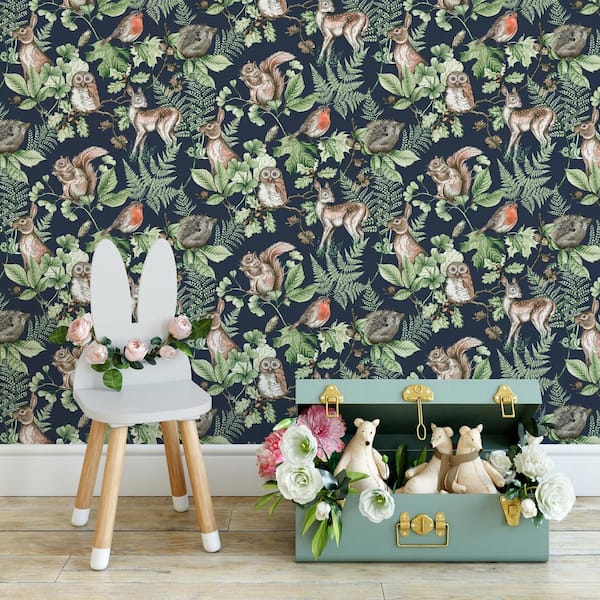Lilipinso Nursery Wallpaper  Forest Friends Beige  EasyTot