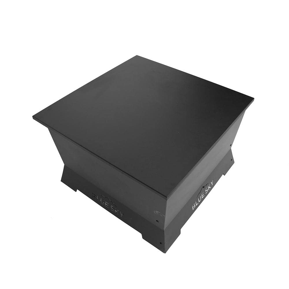 Black Steel 30" Square Fire Pit Lid