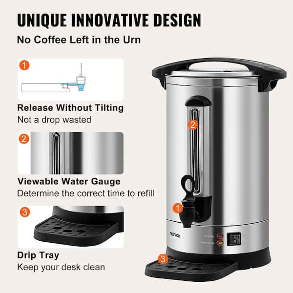 3 Liter Stainless Steel Coffee Dispenser  Coffee dispenser, Coffee thermos,  Stainless steel coffee