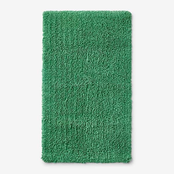 The Company Store Company Cotton Chunky Loop Kelly Green 17 in. x 24 in. Bath Rug
