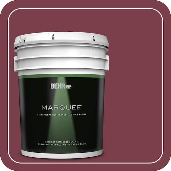BEHR MARQUEE 5 gal. #S-H-110 Wine Tasting Semi-Gloss Enamel Exterior Paint & Primer