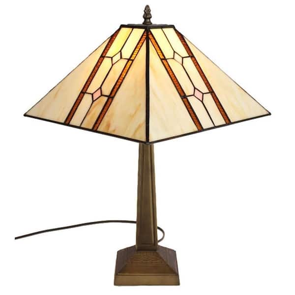 Amora Lighting 20 in. Tiffany Style Mission Table Lamp
