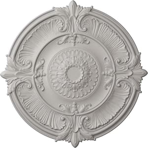 3-1/2 in. x 53-1/2 in. x 53-1/2 in. Polyurethane Attica Acanthus Leaf Ceiling Moulding, Ultra Pure White