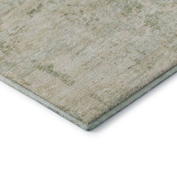 Mayfield Premium Machine Washable Abstract AMF1723 Linen 3 ft. x 4 ft. Area Rug