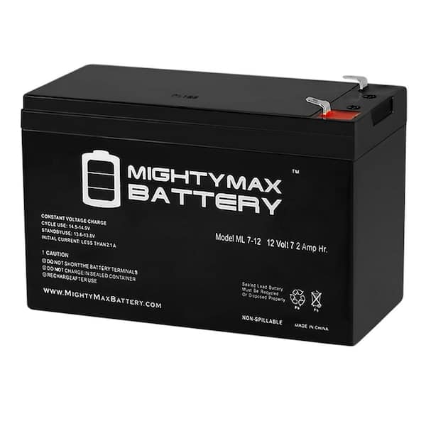 MIGHTY MAX BATTERY 12-Volt 7.2 Ah Sealed Lead Acid (SLA) Battery Includes 12-Volt Charger