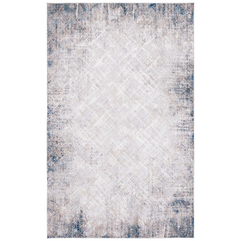 Vogue 4 ft. x 6 ft. Blue/Gray Distressed Diamond Area Rug price history on PriceWatchPro