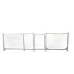 3 ft. x 48 ft. White Plastic Wire Mesh Fence Panel/Enclosure Kit with Gate Insert-Soft Surface