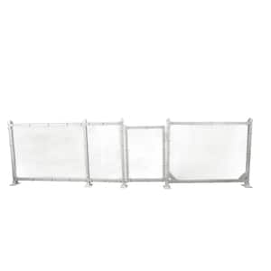 3 ft. x 72 ft. White Plastic Wire Mesh Fence Panel/Enclosure Kit with Gate Insert-Soft Surface
