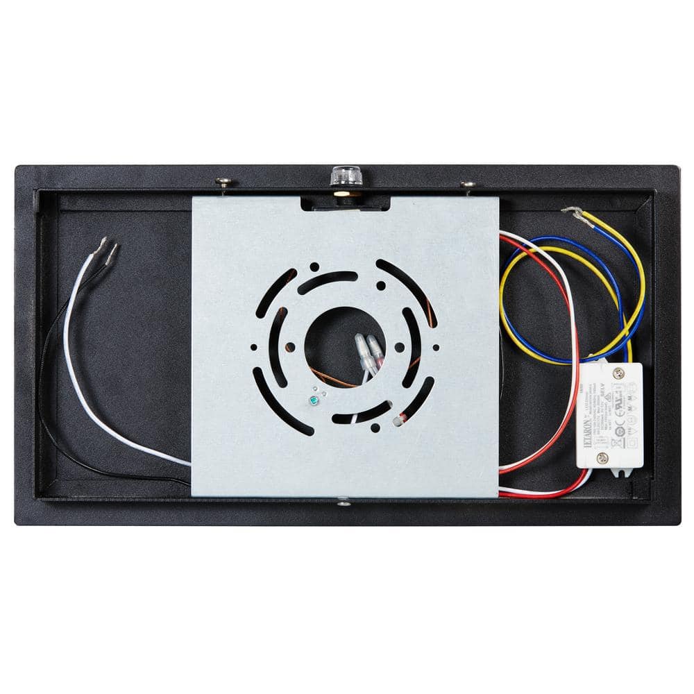 Small Black Steel Floating Address Plaque with LED Backlit Numbers