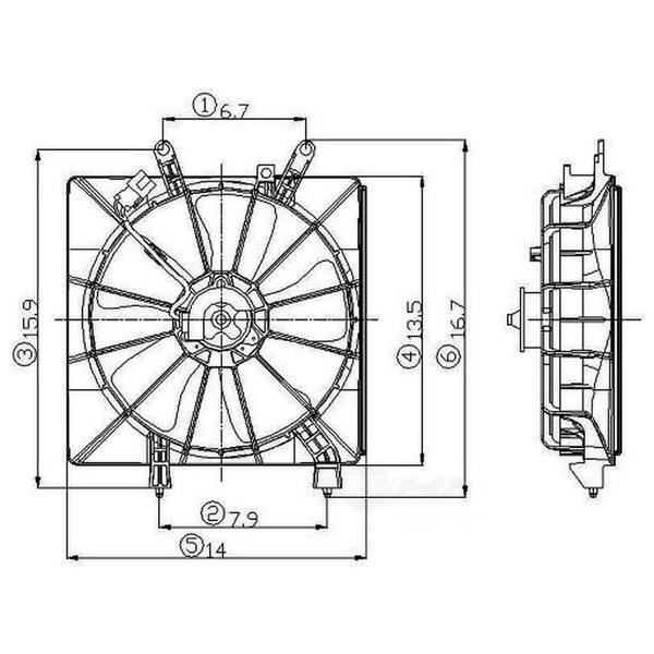 Electric Cooling Fan Assembly 2002-2005 Honda Civic 2.0L-2811277 - The ...