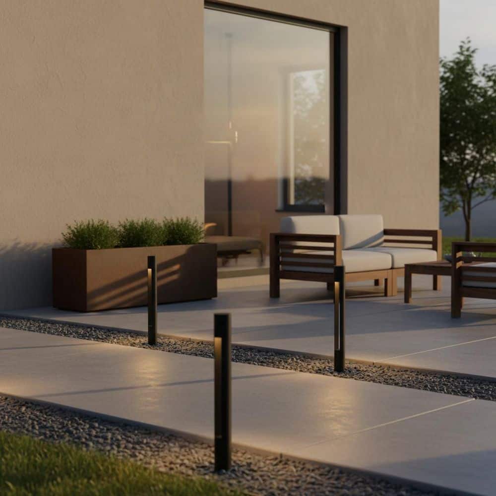 HINKLEY Atlantis Black Outdoor LED Low Voltage Bollard 15501SK