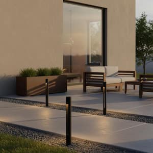 Atlantis Black Outdoor LED Low Voltage Bollard