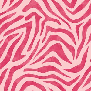 RuZebra Pink Vinyl Peel and Stick Wallpaper Sample