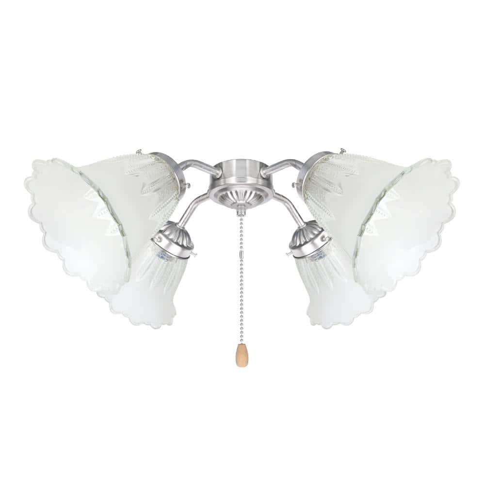 Clear and Frosted Mini Bell Glass Shades, 4-Pack