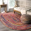 nuLOOM Tammara Colorful Braided Multi 7 ft. x 9 ft. Oval Rug MGNM04A-709O -  The Home Depot