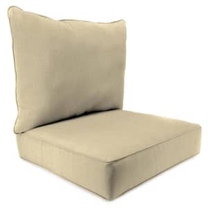 Sunbrella 24" x 24" Spectrum Sand Beige Solid Rectangular Outdoor Deep Seating Chair Seat and Back Cushion Set