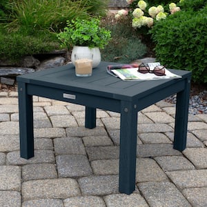 Highwood Adirondack Black Square Recycled Plastic Outdoor Side