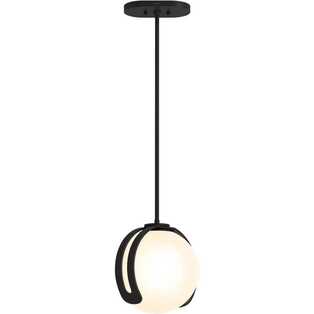 Kraga 10" Matte Black Contemporary Pendant Light