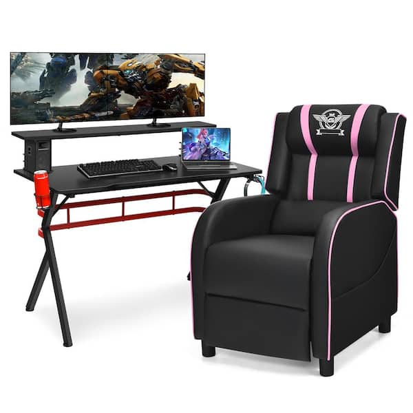 Pc desk discount and chair set