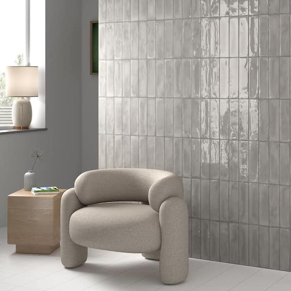 Jeffrey Court Rustico Gris 3 in. x 12 in. Glossy Ceramic