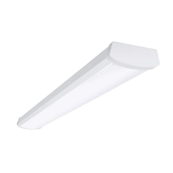4 ft. 3800 Lumens Integrated LED Dimmable White Wraparound Light, 4000K