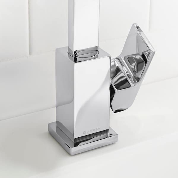 Glacier Bay Farrington Single Hole Single-Handle High-Arc Bathroom Faucet in Polished Chrome (2-Pack), Grey