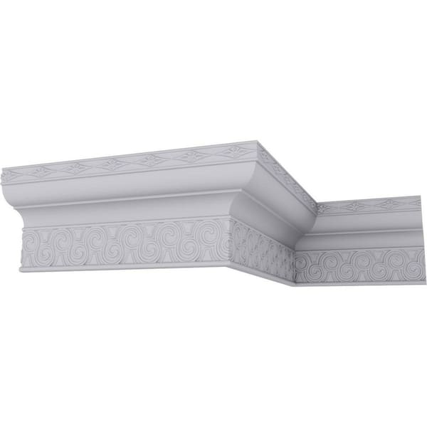 Ekena Millwork SAMPLE - 3-3/4 in. x 12 in. x 8-3/8 in. Polyurethane Bedford Crown Moulding