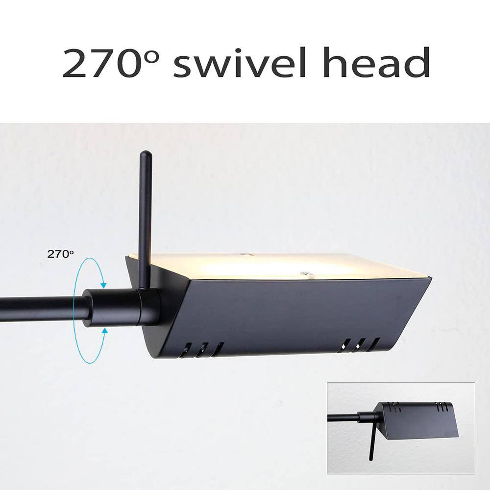 Black Adjustable Metal Pharmacy Swing Arm Desk Lamp