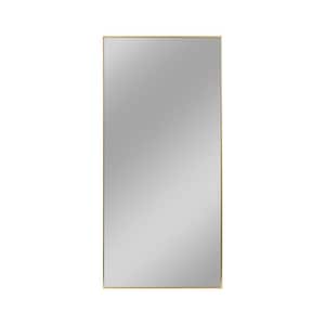 71 in. H x 34 in. W Rectangle Alloy Framed Gold Vanity Mirror