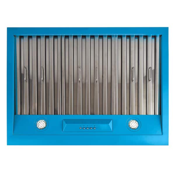 Classic Retro 30 in. 700 CFM Ducted Under Cabinet Range Hood with LED Lighting in Robin Egg Blue