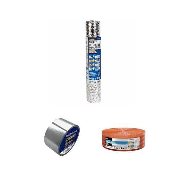 24 in. Radiant Barrier, 2.95 in. Foil Tape, 3-1/2 in. Sill Seal Gasket