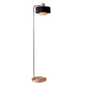 Bradbury 60 in Black/Copper Floor Lamp