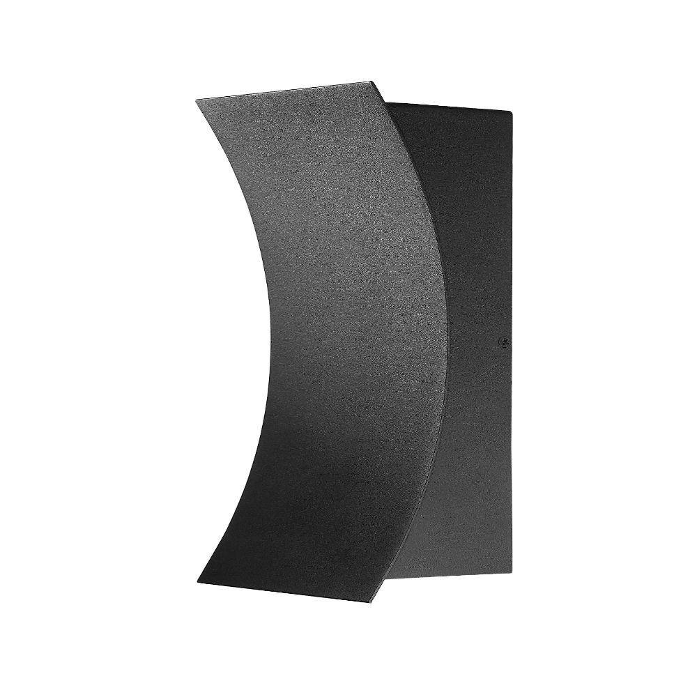 Landrum Black 12 in Outdoor Hardwired Lantern Wall Sconce with Integrated L