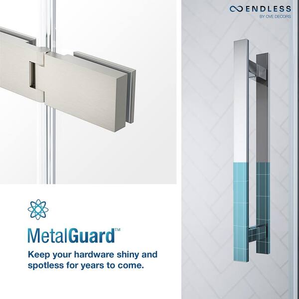 OVE Decors Tampa 60 1/16 in. W x 72 in. H Pivot Frameless